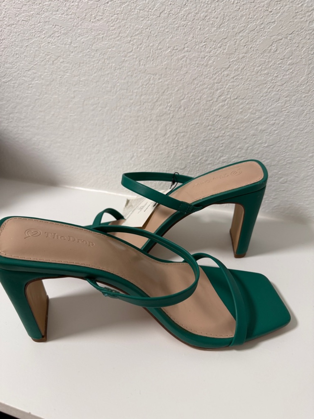 Amazon the drop Emerald Green Strappy Block Heel Sandals